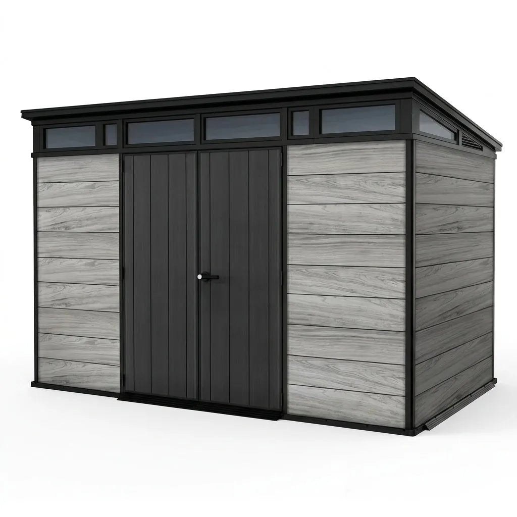 Keter 11×7 Artisan Heavy Duty Plastic Pent Shed Grey - image 6