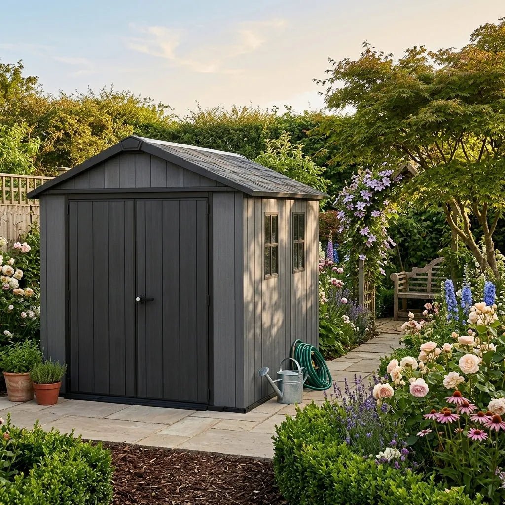 Keter 11’x7.5′ Newton Plus Side Entry Plastic Shed Graphite - image 2