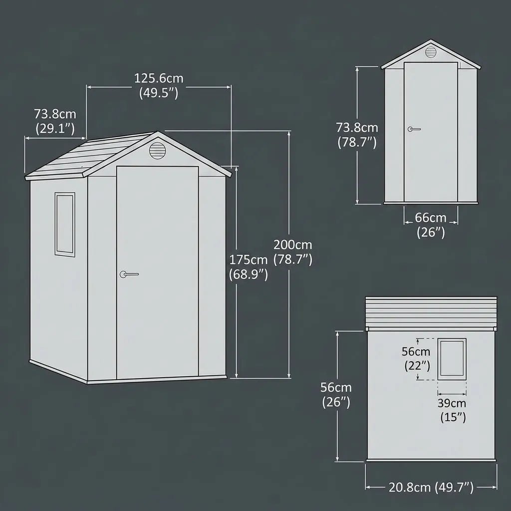 Keter 4×6 Darwin Heavy Duty Plastic Garden Shed Brown - image 4