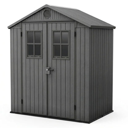 Keter 4×6 Darwin Heavy Duty Plastic Garden Shed Grey - image 4