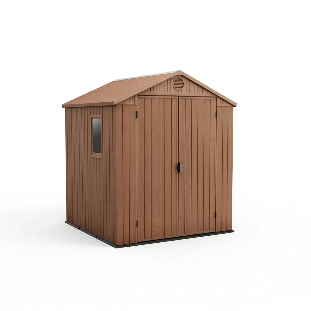 Keter 6×6 Darwin Heavy Duty Plastic Garden Shed Brown - image 4