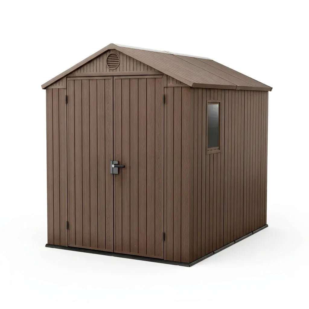 Keter 6×8 Darwin Heavy Duty Plastic Garden Shed Brown - image 5