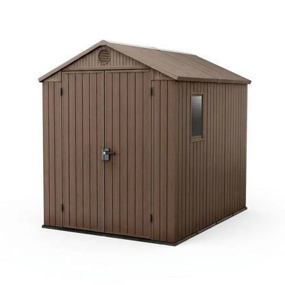 Keter 6×8 Darwin Heavy Duty Plastic Garden Shed Brown - image 5