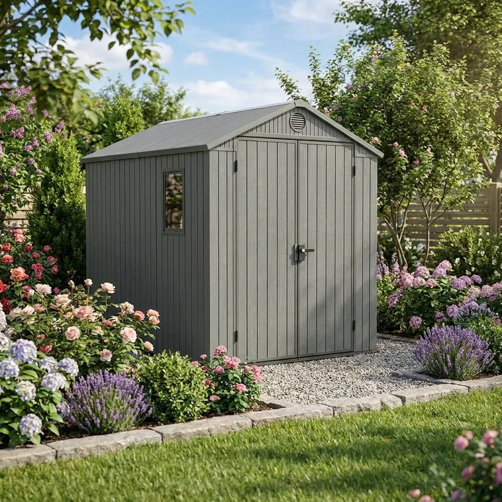 Keter 6×8 Darwin Heavy Duty Plastic Garden Shed Green - image 2