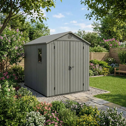 Keter 6×8 Darwin Heavy Duty Plastic Garden Shed Green - image 3