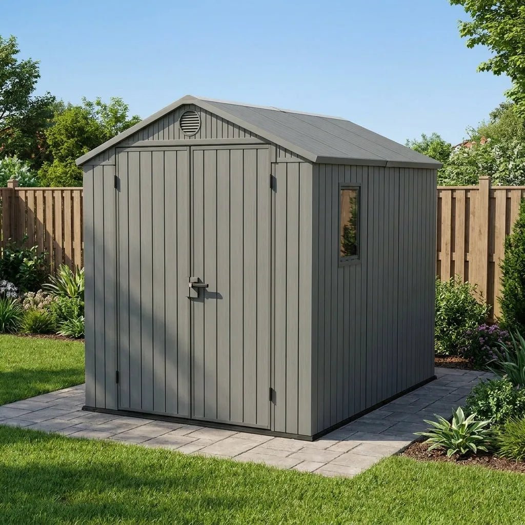 Keter 6×8 Darwin Heavy Duty Plastic Garden Shed Green - image 4