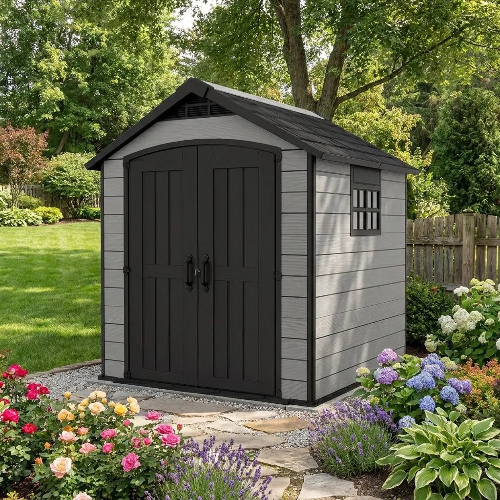 Keter 7.5’x11′ Premier Heavy Duty Plastic Shed Grey - image 4
