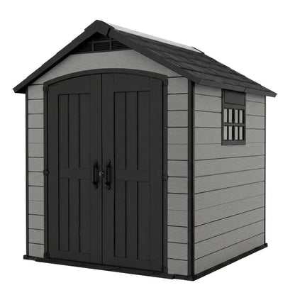 Keter 7.5’x11′ Premier Heavy Duty Plastic Shed Grey - image 5