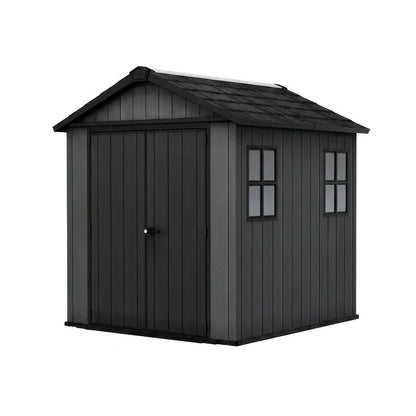 Keter 7’x7.5′ Newton Plus Side Entry Plastic Shed Dark Grey - image 4