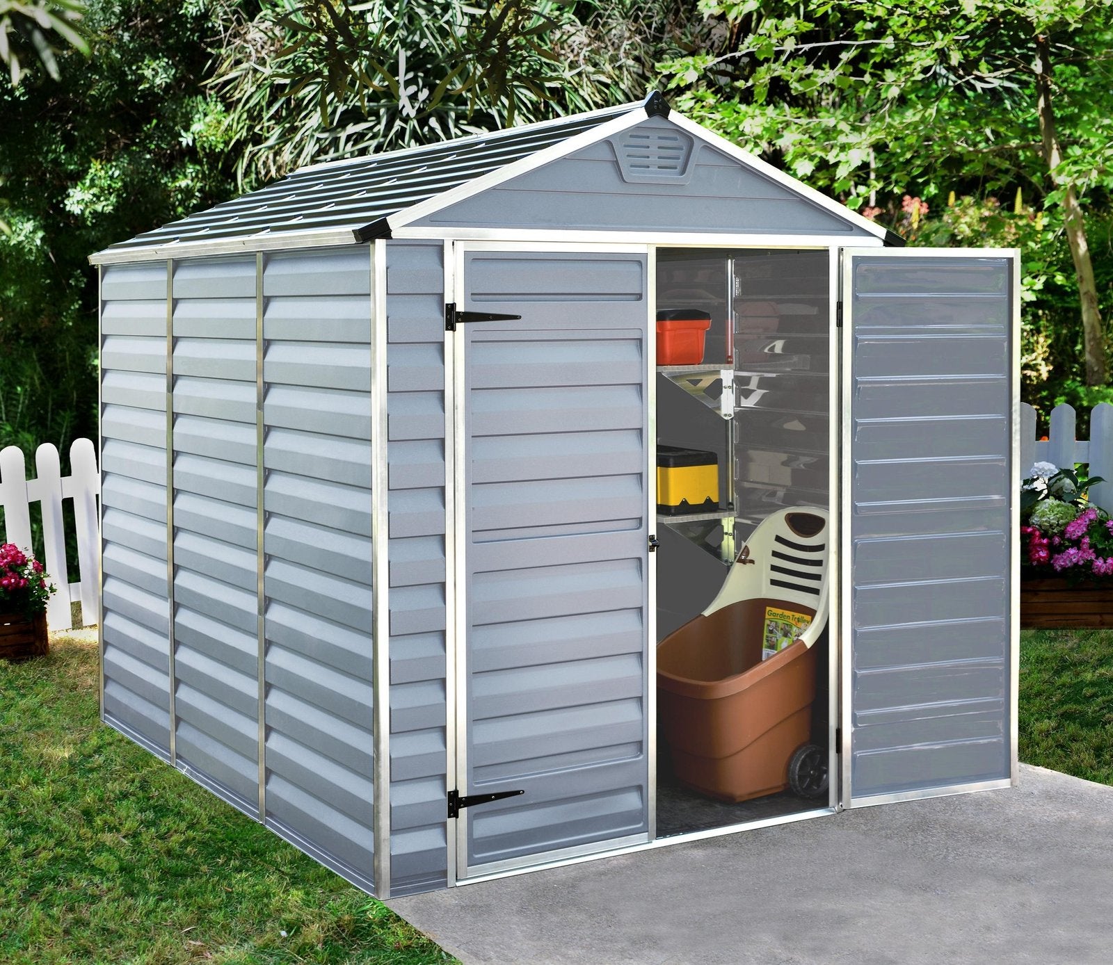 Palram Canopia 6 x 8 ft Skylight Anthracite Polycarbonate Shed - image 2