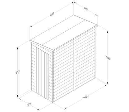 Forest 3 x 6 ft Overlap Pent Shed - image 6