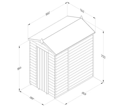 Forest 4 x 6 ft Overlap Security Shed - image 6