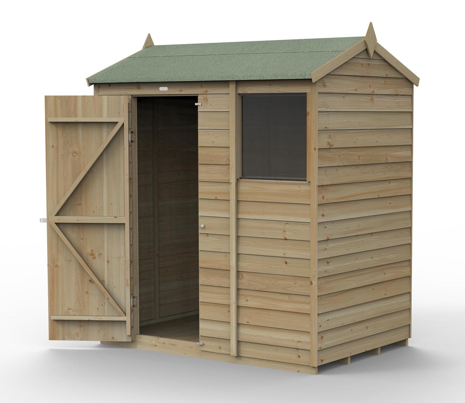 Forest 6 x 4 ft Overlap Reverse Shed - image 2