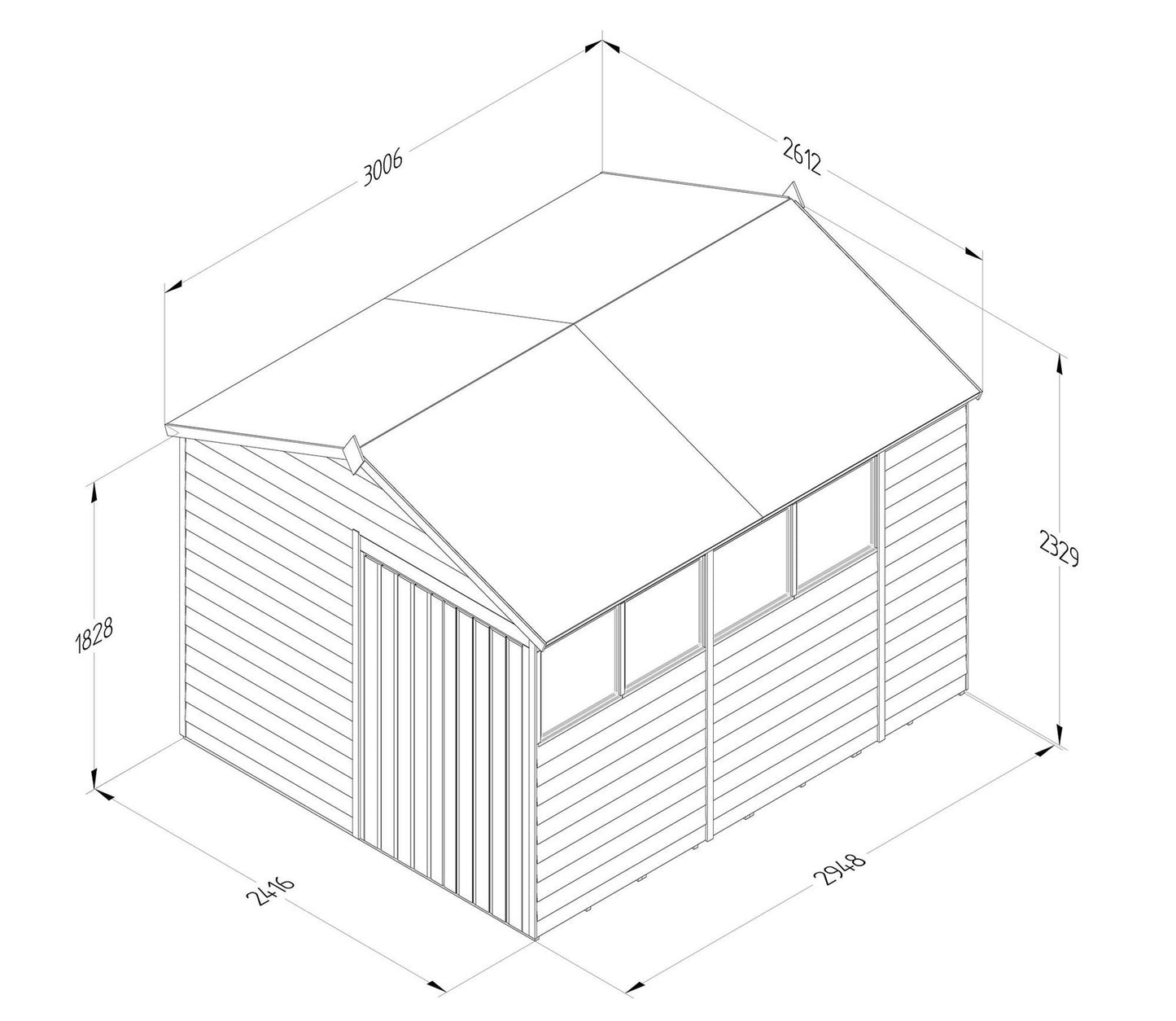 Forest 8 x 10 ft Overlap Shed - image 4