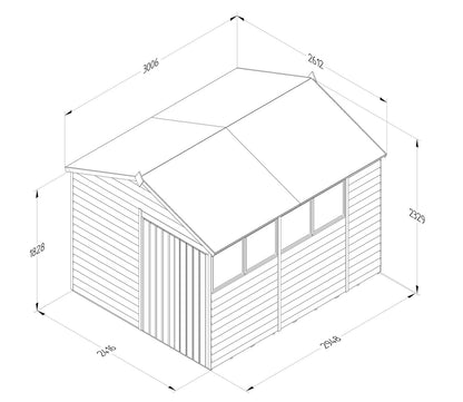 Forest 8 x 10 ft Overlap Shed - image 4