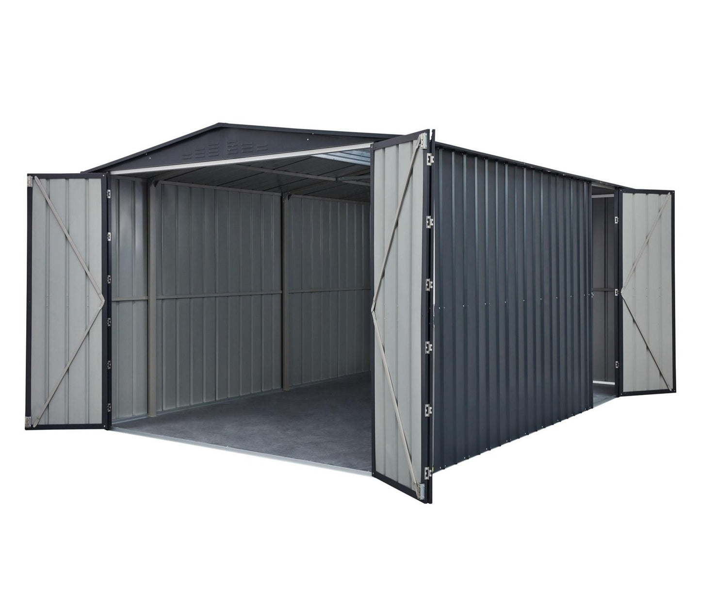 Globel 10 x 15 ft Dual Door Metal Workshop Garage - image 3
