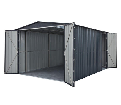 Globel 10 x 15 ft Dual Door Metal Workshop Garage - image 3