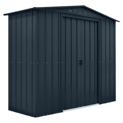 Globel 8 x 3 ft Grey Apex Metal Shed - image 2