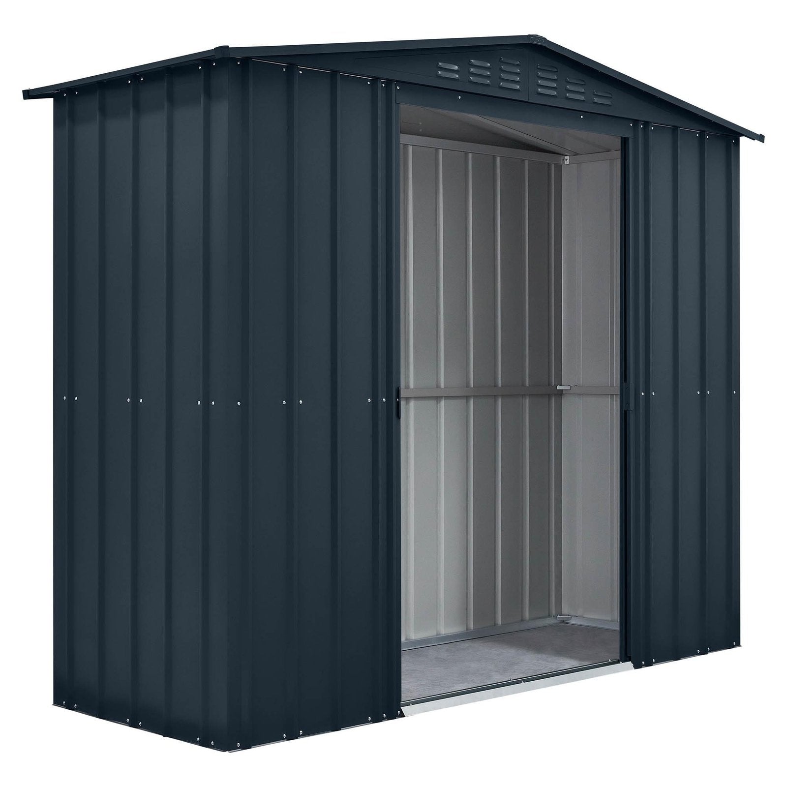 Globel 8 x 3 ft Grey Apex Metal Shed - image 3