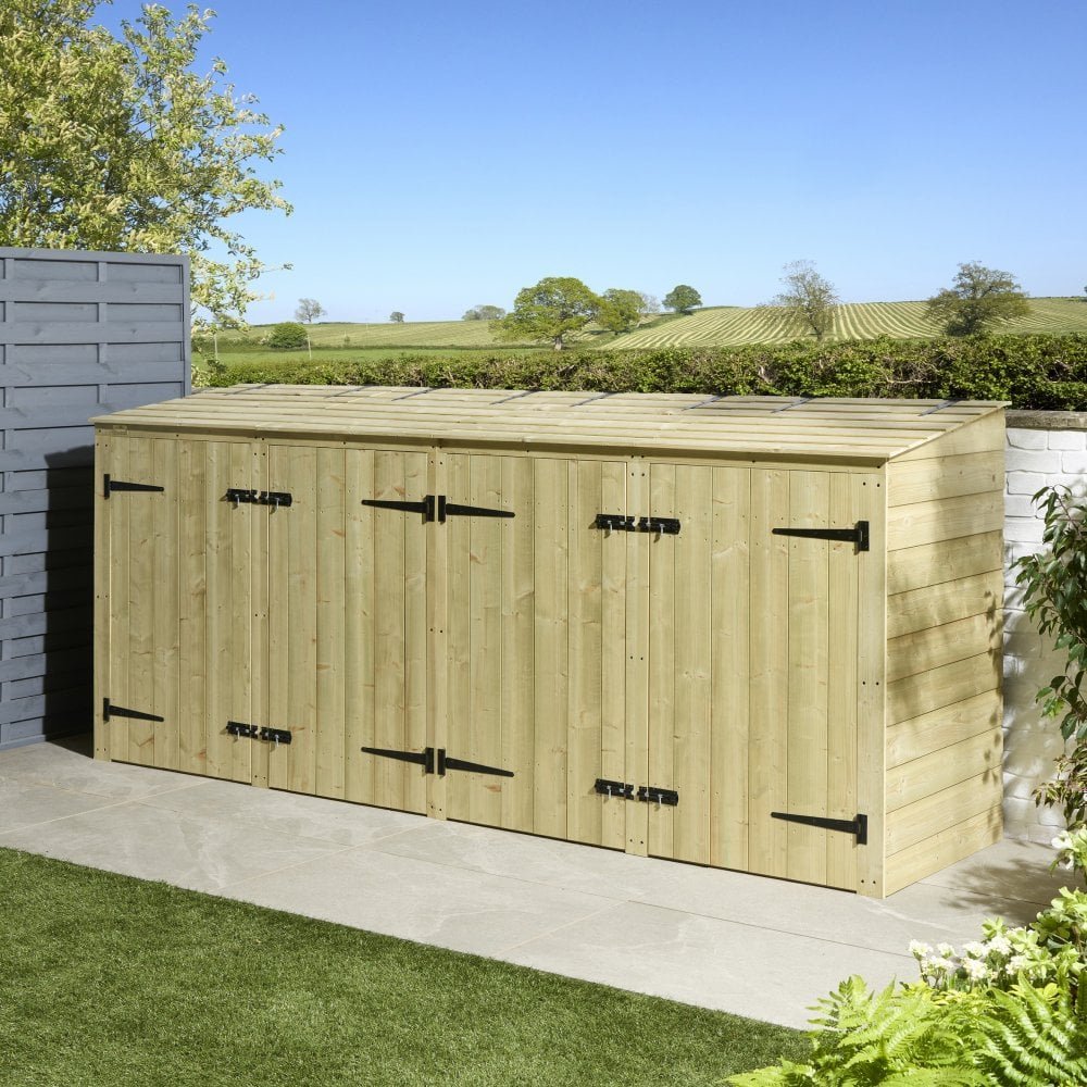 Premier Shiplap Quadruple Bin Store - image 2