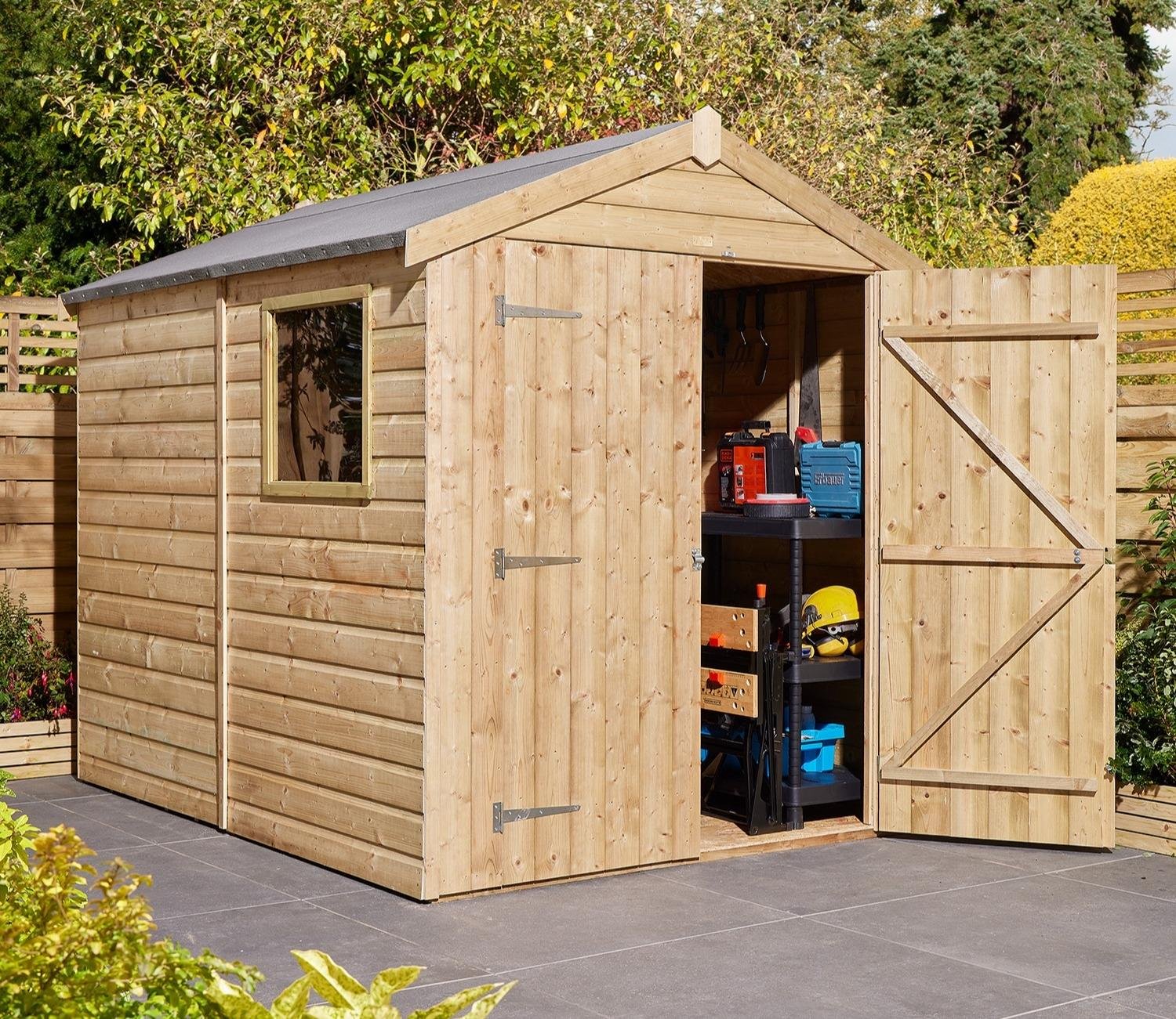 Rowlinson 6 x 8 ft Shiplap Apex Shed - image 2