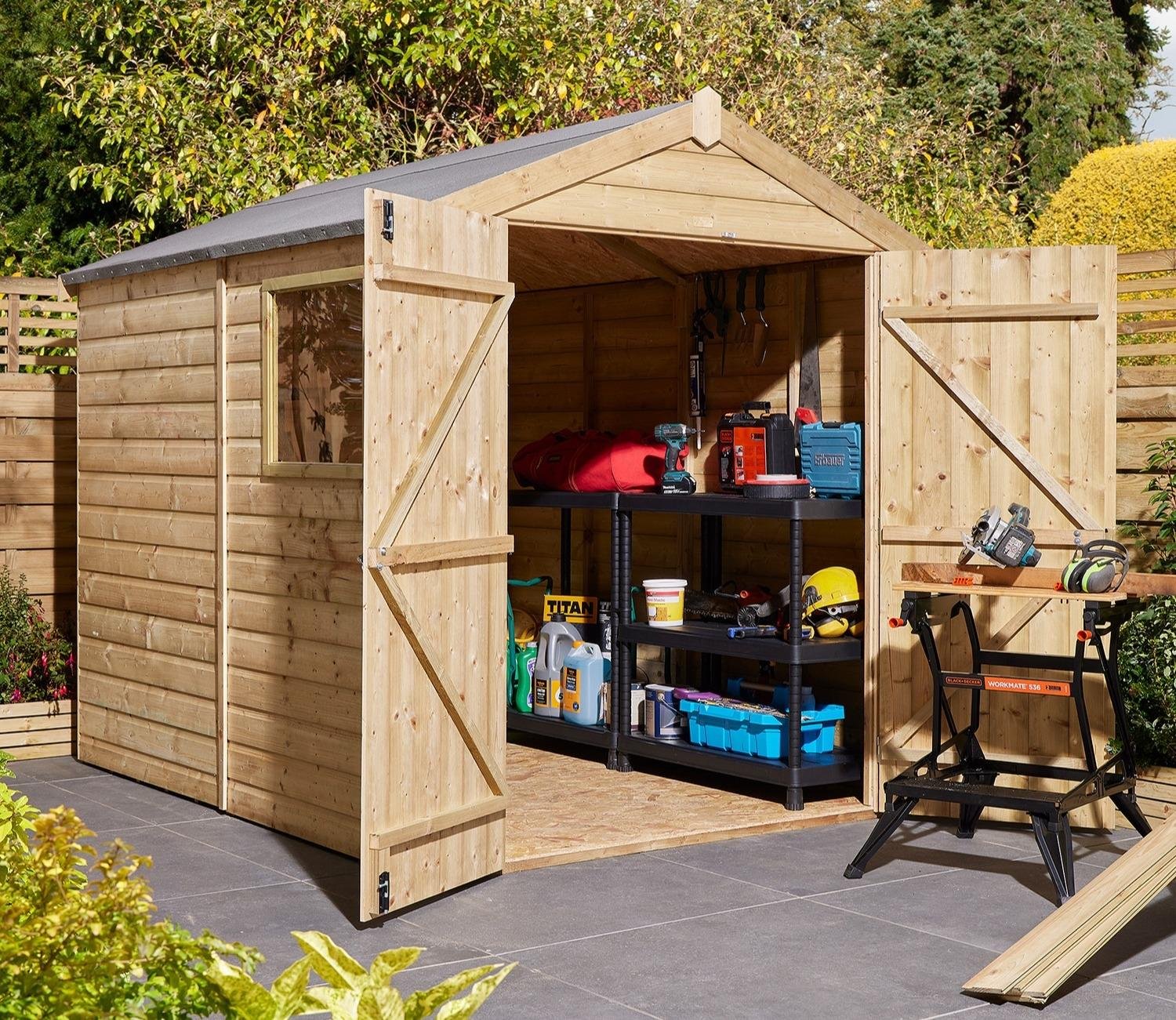 Rowlinson 6 x 8 ft Shiplap Apex Shed - image 3
