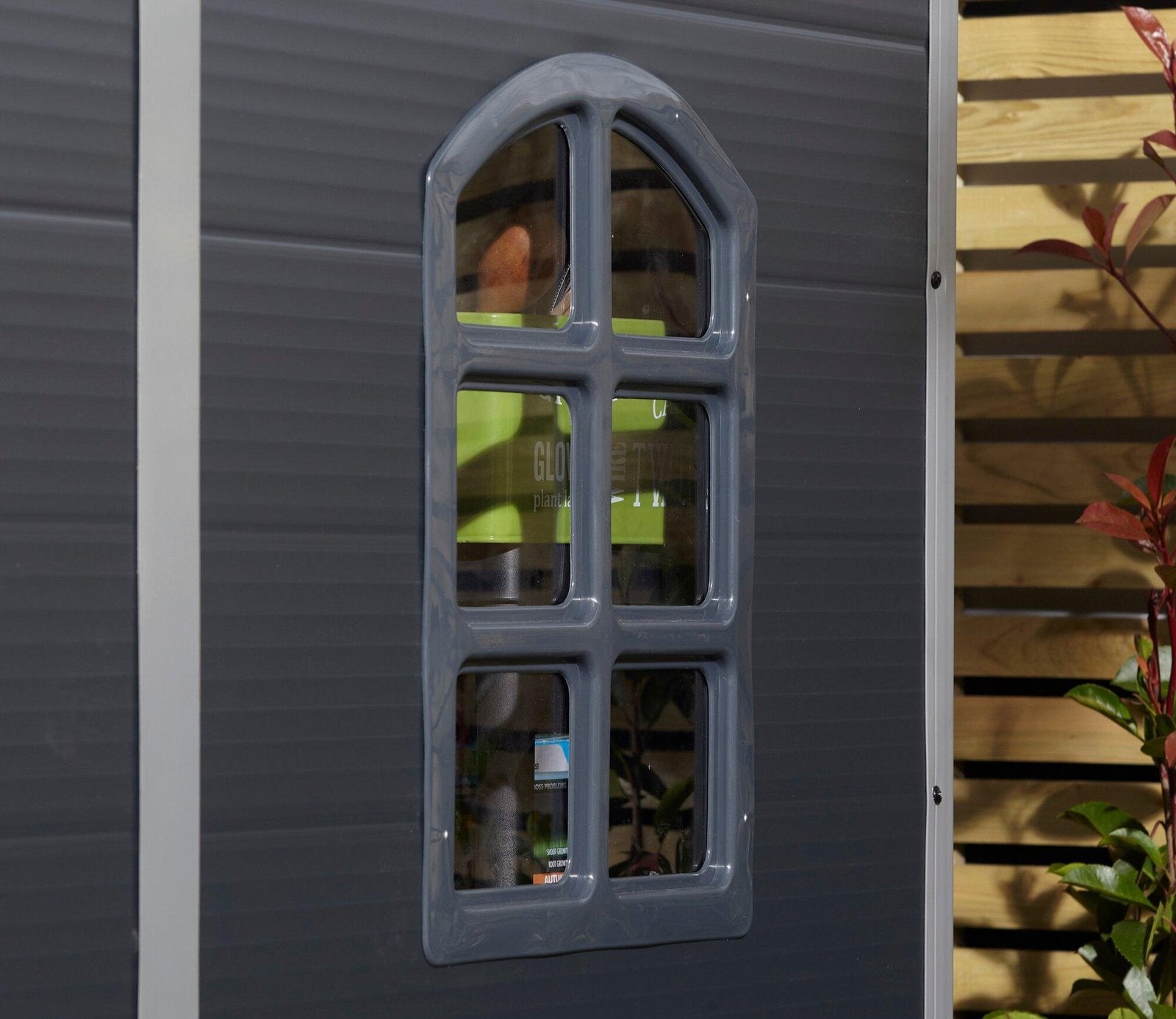 Rowlinson Airevale 4 x 6 ft Dark Grey Plastic Apex Shed - image 3