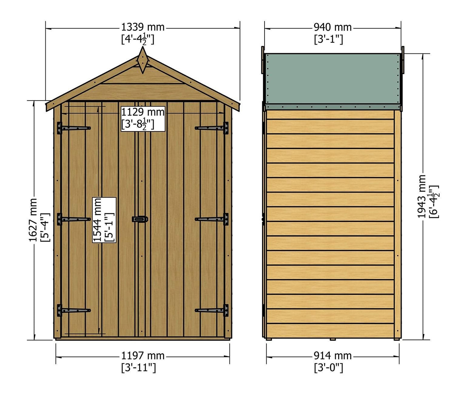 Shire Overlap 4 x 3 ft Dip Treated Shed - image 11