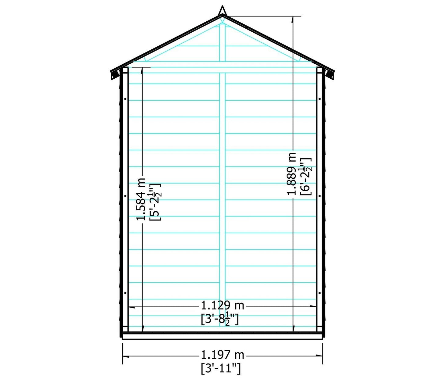 Shire Overlap 4 x 3 ft Dip Treated Shed - image 13