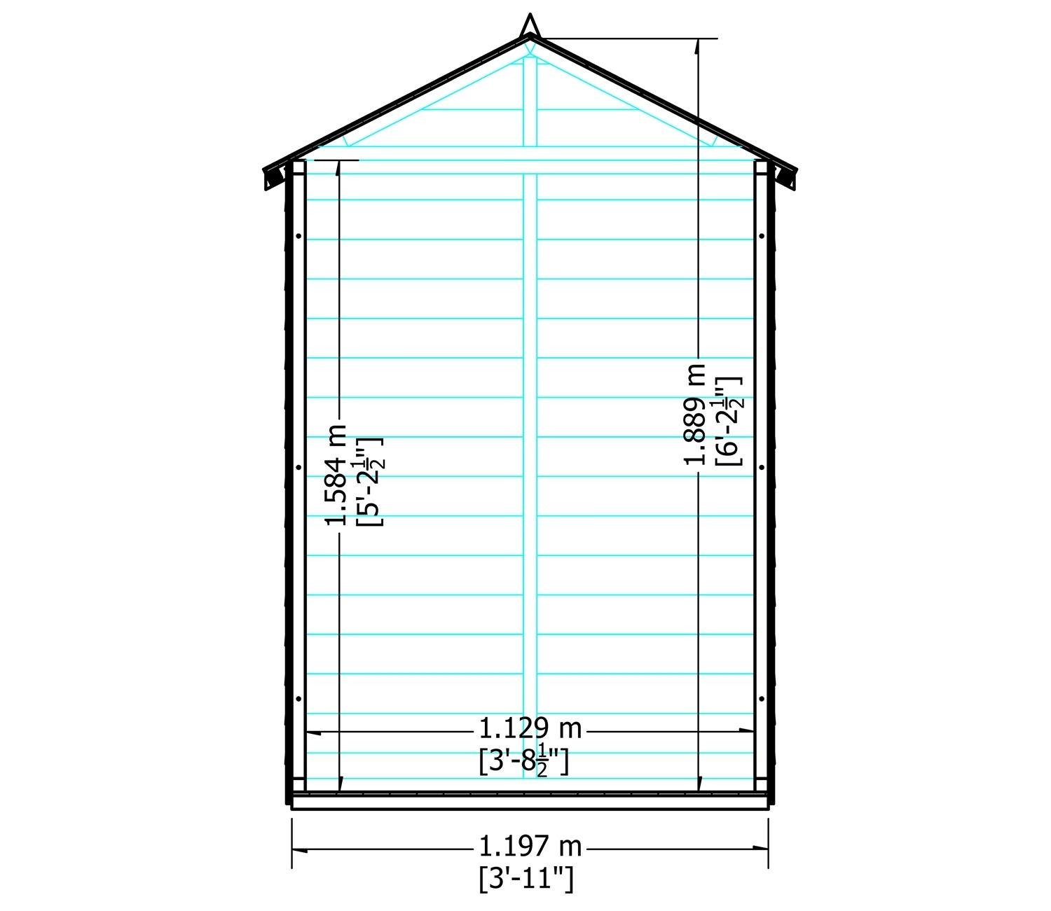 Shire Overlap 4 x 3 ft Dip Treated Shed - image 13