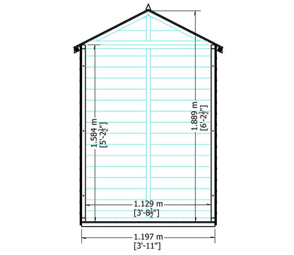 Shire Overlap 4 x 3 ft Dip Treated Shed - image 13