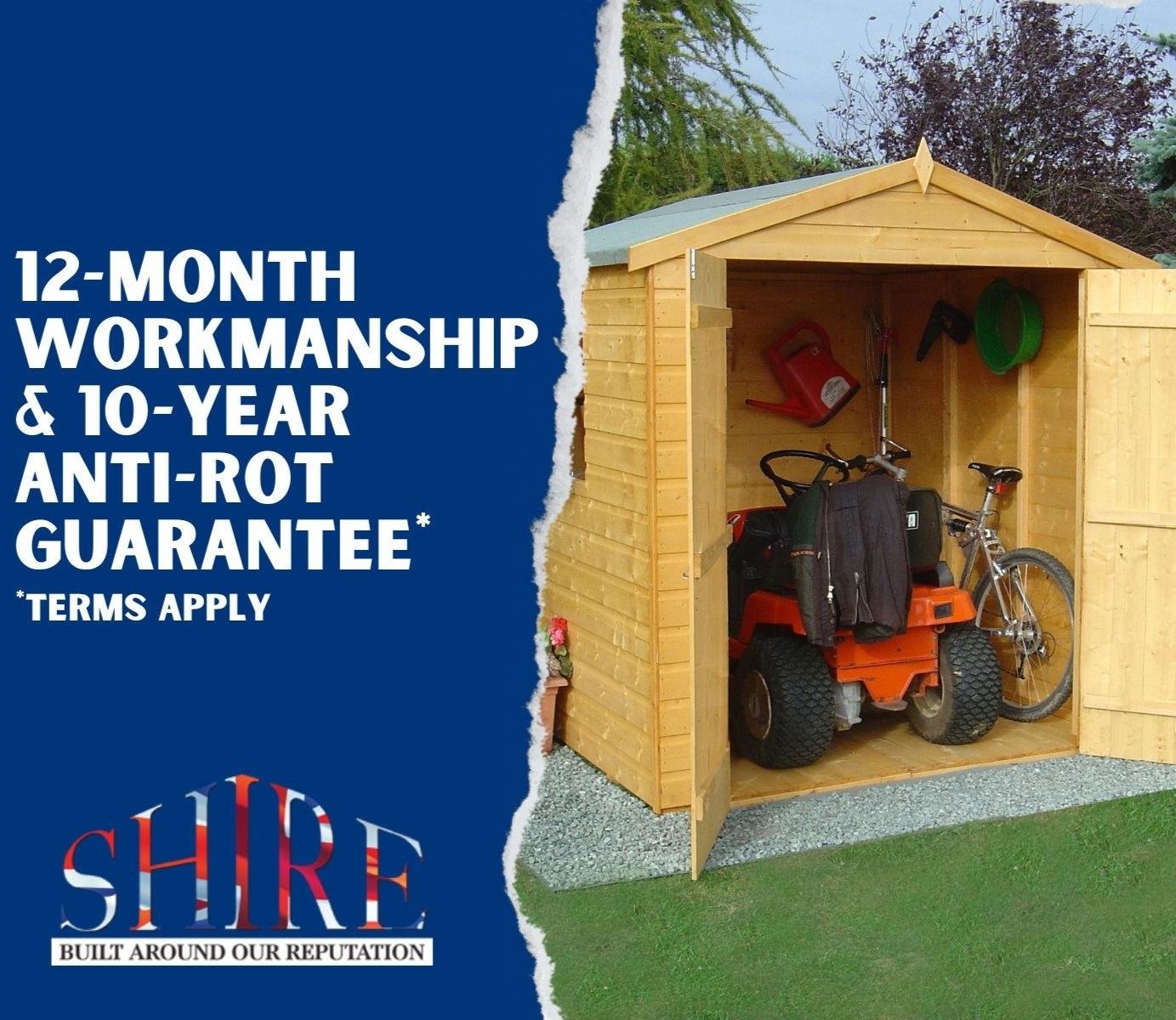 Shire Overlap 4 x 3 ft Dip Treated Shed - image 15