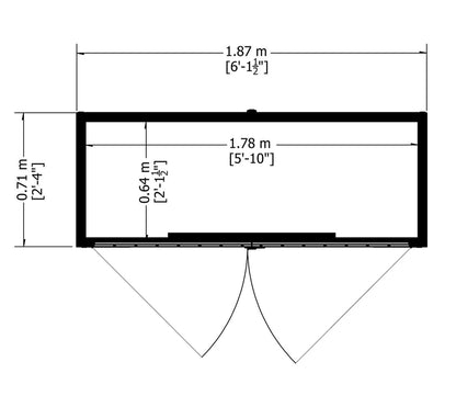 Shire Pent 6 x 2 ft Bike Store - image 7