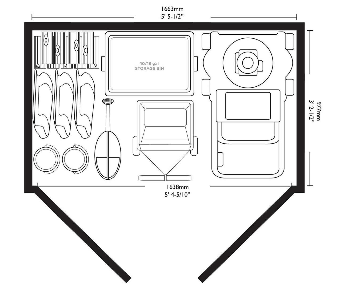 Suncast Moda Stow-Away 6 x 3 ft Storage Shed - image 6