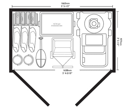 Suncast Moda Stow-Away 6 x 3 ft Storage Shed - image 6