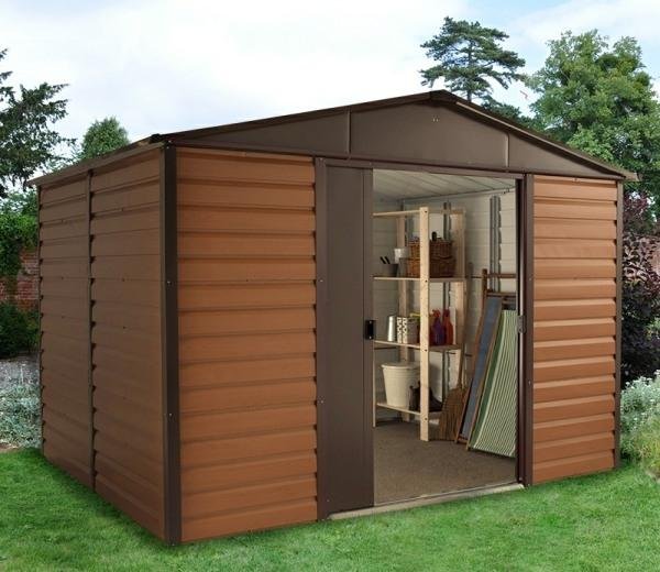 YardMaster 10 x 12 ft Woodview Shiplap Metal Shed - image 2