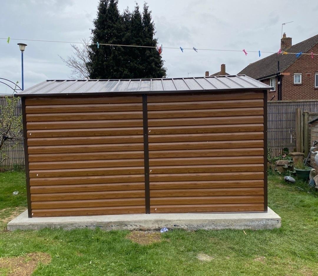 YardMaster 10 x 12 ft Woodview Shiplap Metal Shed - image 6