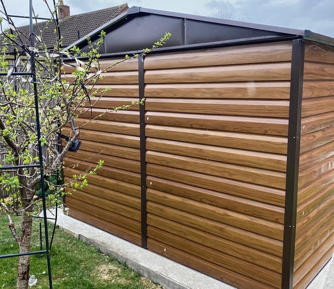 YardMaster 10 x 12 ft Woodview Shiplap Metal Shed - image 5