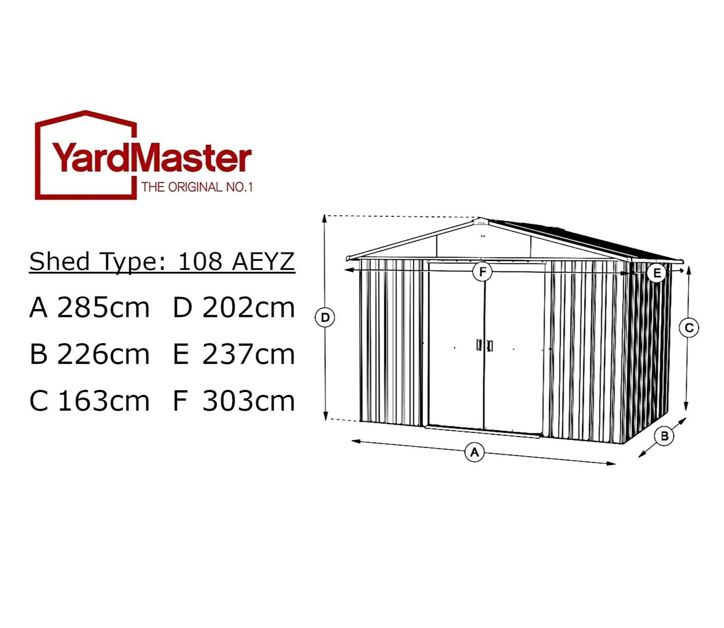 YardMaster 10 x 8 ft Castleton Metal Shed - image 8