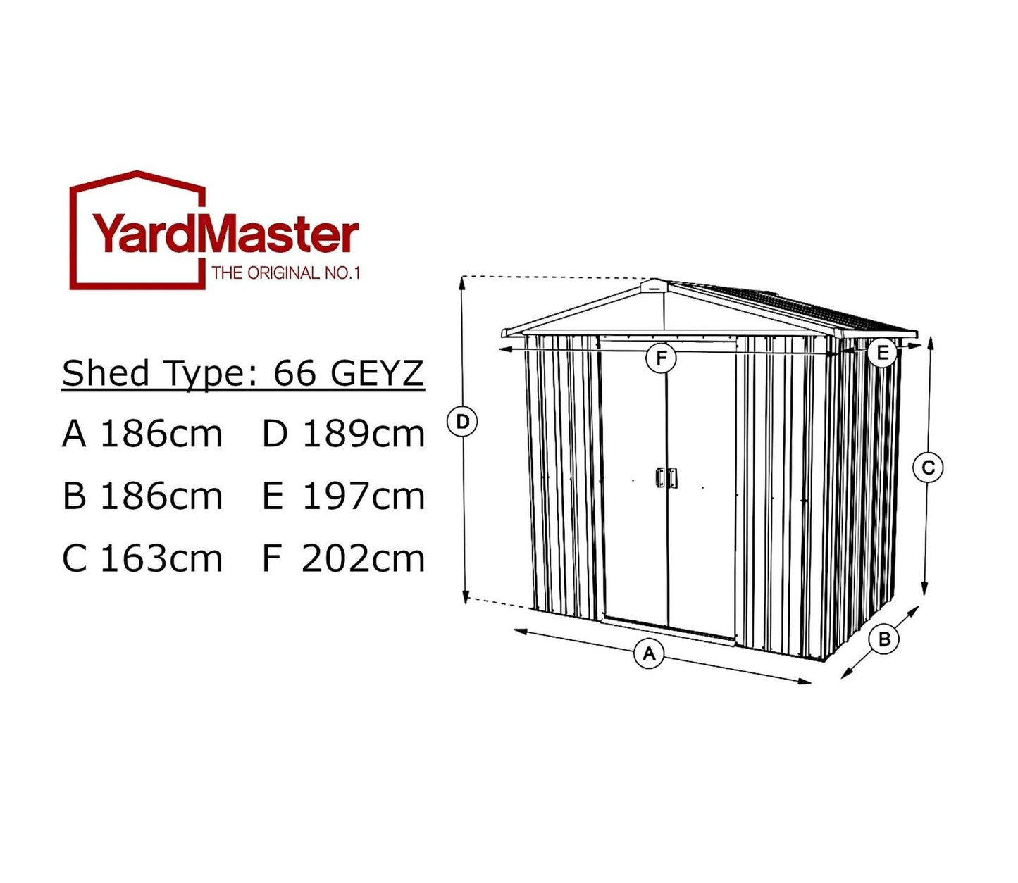 YardMaster 6 x 6 ft Emerald Deluxe Metal Shed - image 9