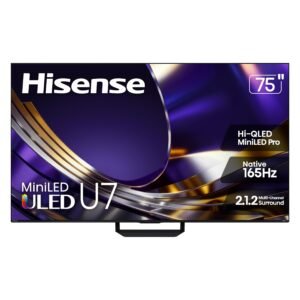 75" U7 Mini-LED ULED 4K UHD Best Premium Gaming HDR Smart Google TV (75U7SG, 2026 NEW) - Hi-QLED, Native 165Hz, VRR 330, HDR10+, Dolby Vision IQ·Atmos, IMAX Enhanced, Anti-Reflection, 2.1.2 Ch