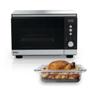 Ninja Crispi Microwave & Air Fryer with FusionCrisp, Silver, MW101