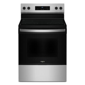 Whirlpool Flexible Cooktop 30-in Glass Top 4 burners 5.3-cu ft Freestanding Electric Range Stainless Steel